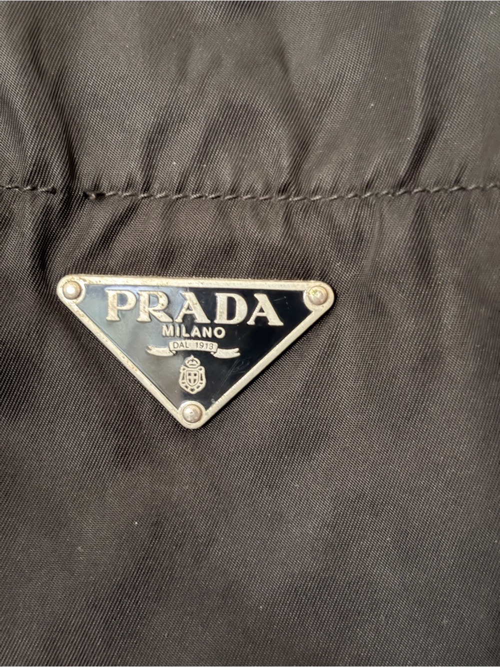 Prada Black Nylon Shoulder Tote with Patent Leather Straps - Picture 10 of 10